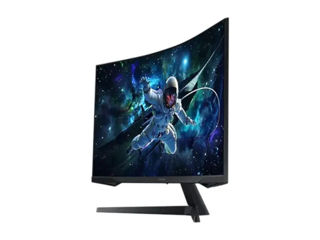 Monitor gaming curbat Samsung LS32CG552EUXEN, 32", QHD, 165 Hz, Clasa G, Negru foto 4