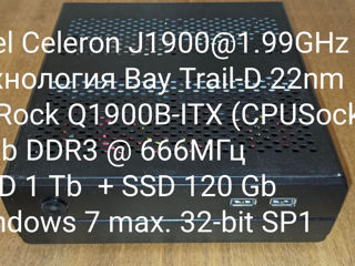 Неттоп - мини PC 4 Gb / HDD 1 Tb / SSD 120 Gb foto 8