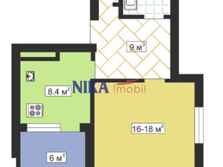 Apartament cu 1 cameră, 39 m², Centru, Strășeni
