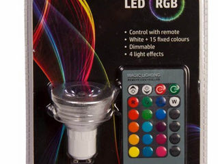 Becuri LED RGB cu telecomandă foto 4