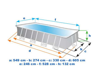 Каркасный бассейн intex 5.49 х 2.74 х 1.32 foto 3