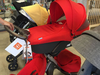 Cărucior Stokke 3 in 1 in culoare ruby red! Calitate, siguranță , stil! foto 10