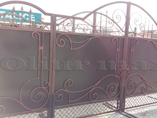 Porți, gratii, balustrade, garduri,  copertine,uși metalice și alte confecții din fier forjat.