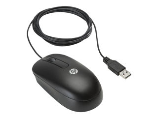 HP Wired Mouse 1000dpi, USB, Scroll Wheel, Symmetrical, Black foto 1