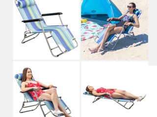 Шезлонг для кемпинга и пляжа, nc3024 abisal blue sun lounger n scaun de plaja foto 1