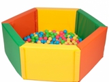 Сухой бассейн с разноцветными шариками, мягкие игровые элементы foto 4