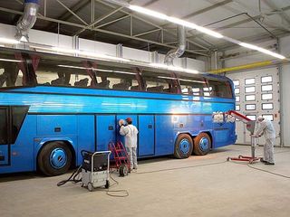 Покраска рихтовка сварочные работы  тягачей, прицепов автобусов легковых