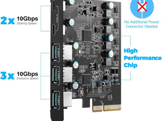 Карта PCIe - USB 3.2/3.1 Gen 2 foto 2