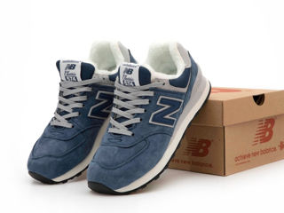 New Balance 574 Blue cu blana / с мехом