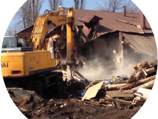 Servicii excavator incarcator buldozer lucrări de demolare constructii terasament excavare nivelare foto 9