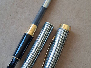 Parker Sonnet  france Sterling Silver 925 Fountain Pen F 18 k nib - starea perfecta  фото 9