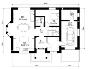 Casă de locuit individuală cu 2 niveluri P+M/ reconstrucții / renovări / arhitect / 3D foto 9