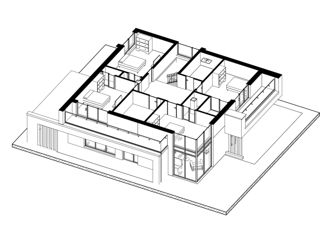 Casă de locuit individuală cu 2 niveluri / stil modern  / 237.7 / proiecte / arhitect / 3D foto 6