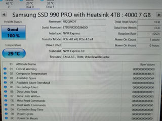 4TB Samsung 990 Pro Heatsink Nou / New / Новый foto 3