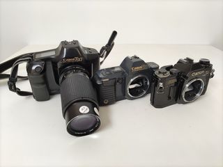 Canon T90 + Canon T70 + Canon AE1 pentru colectie foto 1