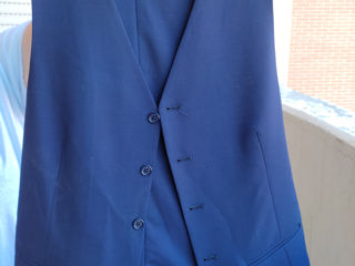 Новый костюм шерсть  72/102  , тройка темно  синий  , для высок., школьника,  студента  . foto 4