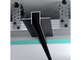 Aluminium shadowline profile 20 mm Separated Black Other options: