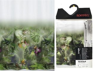 Шторка Для Душа 180X200Cm Spirella Jungle, Зелен, Полиэстер