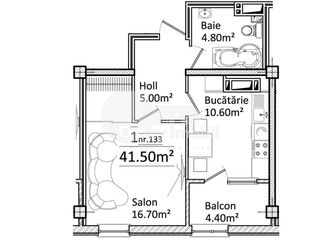 Apartament 1 cameră, în preajma Parcului, 41 mp, Ciocana 23500 € foto 2