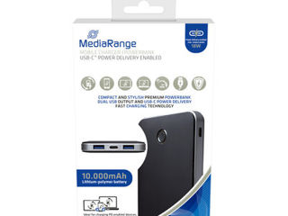 MediaRange Powerbank 10 000 мАч, 2x USB-A и 1x USB-C, поддержка USB-C Quick Charge, foto 1