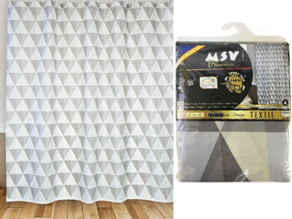 Perdea Pentru Dus 180X200Cm Msv Napok "Triunghiuri", Poliester