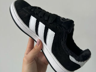 Adidas Campus Black/White Women's cu blana / с мехом foto 7