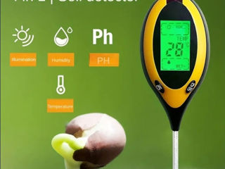 Ph tester pentru pământ, 4 în 1 umeditate, temperatura si intensitatea luminii foto 2