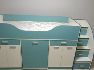 Продам модульный детский диван с встроенным столом и полочной системой foto 2
