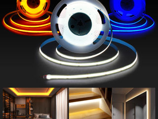 Светодиодная лента COB 12V/24V, panlight, LED лента RGB, декоративное освещение, алюминиевый профиль