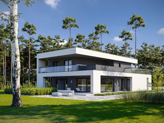 Proiect  casa cu Etaj High-Tech mare  / arhitect / proiect de casa / arhitectura