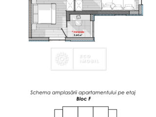 Apartament cu 2 camere, 59 m², Râșcani, Chișinău foto 2