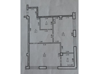 Apartament cu 1 cameră, 61 m², Centru, Chișinău foto 3