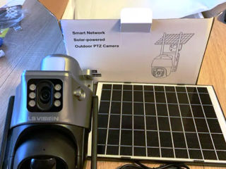 Двойной объектив 4g SIM-карта 4K 8MP солнечная батарея camera solar foto 8