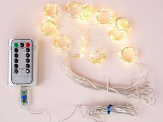 Гирлянда-штора, USB светодиодная 8 режимов, пульт. 300 led(3*3 м), 600 led6*3 м). foto 4