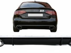 Difuzor Bara Spate si Ornamente Evacuare compatibil cu Audi A4 B8 Pre Facelift (2007-2011) Sedan Ava foto 1