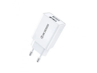 Încărcător de putere WK Design WP-U119 2 USB-10W 2.0 A Alb foto 2