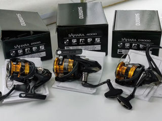 Катушки Shimano 2022 Sahara 1000, C2000s, 2500, C3000, 4000 foto 0