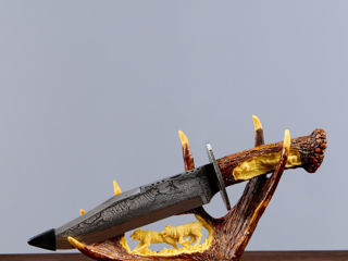 Сувенирный нож на лосинных рогах foto 1