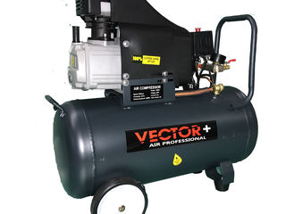Компрессор Vector+  5CP 1500W 50L (с маслом) / Compresor de aer Vector+  5CP 1500W 50L (cu ulei) foto 1