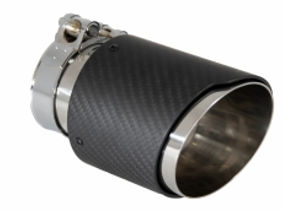 Toba Universala Ornament Sistem de evacuare Carbon Fiber Finisaj Mat 6cm/2.36inch