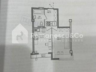 Apartament cu 1 cameră, 38 m², Durlești, Chișinău foto 2