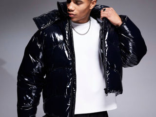 Scurta Asos Design high shine puffer jacket