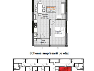 Apartament cu 1 cameră, 55 m², Buiucani, Chișinău foto 3