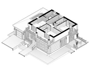 Casă de locuit individuală cu 3 niveluri/ stil neoclasic/ 243.4 m2/ renovare/ construcții/ proiecte foto 8