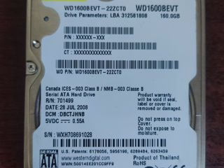 Hdd 160 Gb. 2.5" (wd1600bevt)