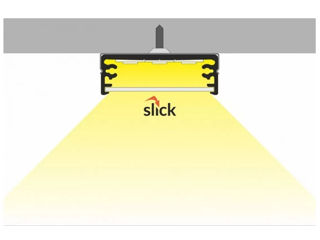 Profil LED WIDE 24, aluminiu anodizat argintiu, 11*32 mm, lungime 2 m. foto 4