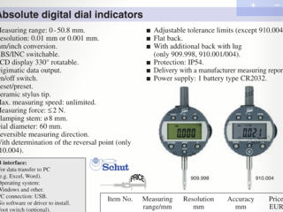 Измерительный инструмент,  микрометры, штангельциркуль, линейки, рулетки, дорожные рулетки, SCHUT foto 6