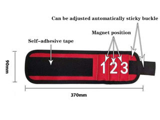 Магнитный-браслет столярно-слесарный со встроенными магнитами для крепления винтов. foto 4