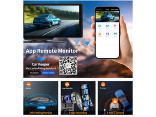 Kit Camera auto fata/spate Carkit 4G LTE, GPS, WiFi, slot cartela sim, card 64 GB foto 9