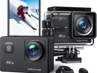 Action camera Wolfang 4K 20MP Waterproof 40M. Nou sigilata.